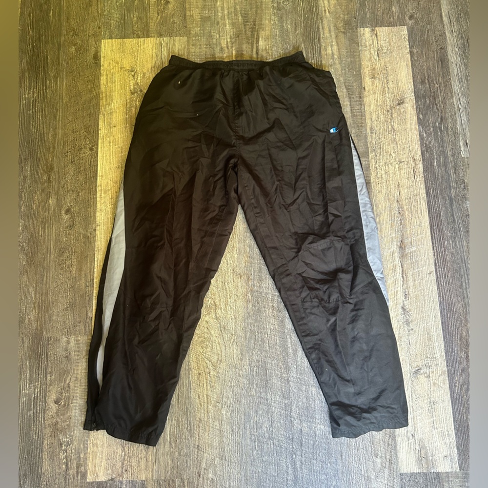 Vintage Black and Gray Champion Trackpants - Authentic Apparel